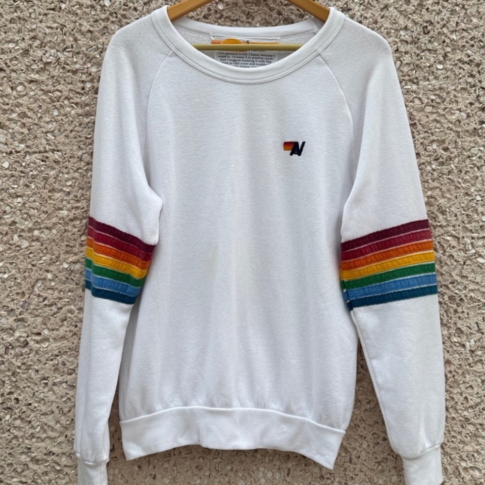 Aviator Nation Seven Stripe Rainbow Sweatsuit Set - Picture 5 of 11